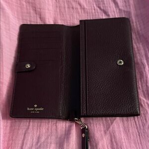 Kate Spade Dark Purple Leather Wallet